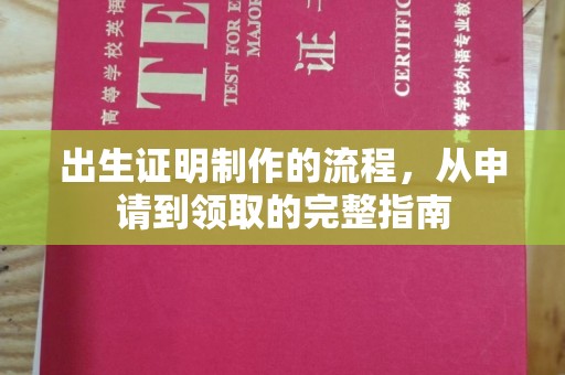 辽中出生证明制作的流程，从申请到领取的完整指南